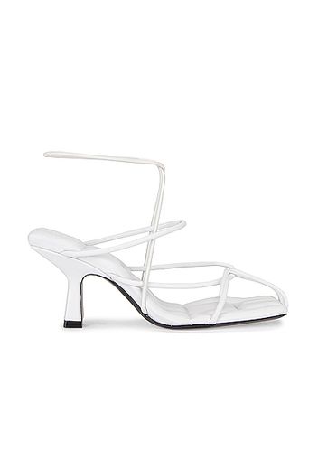 KHAITE Monza Heeled Sandals in White