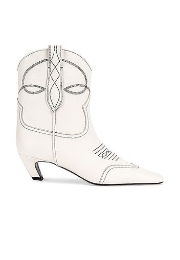 KHAITE Dallas Ankle Boots in White