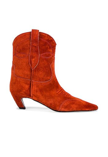 KHAITE Dallas Ankle Boots in Brown