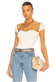 KHAITE Ista Cap Sleeve Top in Ivory