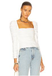 KHAITE Shawna Top in Ivory