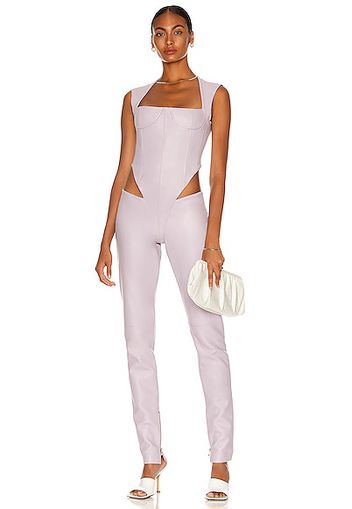 LaQuan Smith Cutout Jumpsuit in Lavender