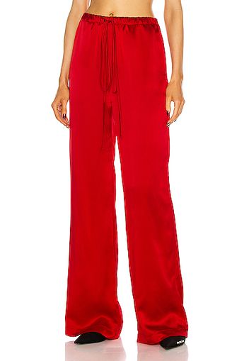 LaQuan Smith for FWRD Full Length Wide Leg Pant in Red