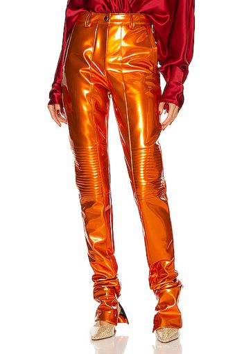 LaQuan Smith Moto Pant in Orange