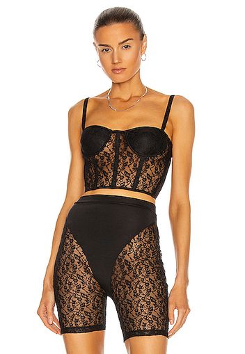 LaQuan Smith for FWRD Lace Bustier Top in Black