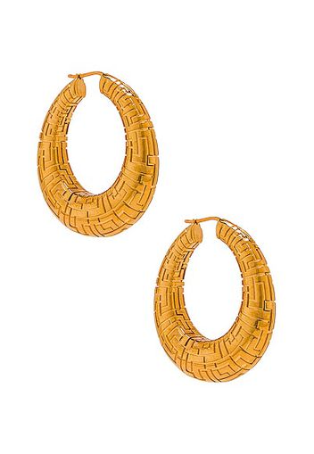 LEDA MADERA Geena Big Earrings in Metallic Gold