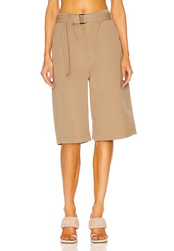 Lemaire Tailored Belted Short in Tan