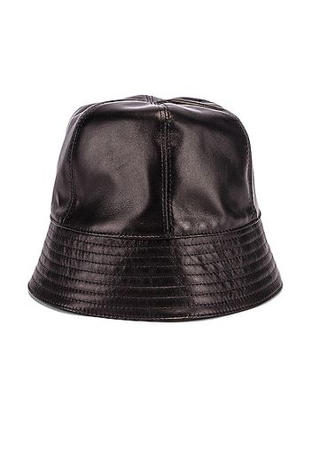 Loewe Leather Bucket Hat in Black