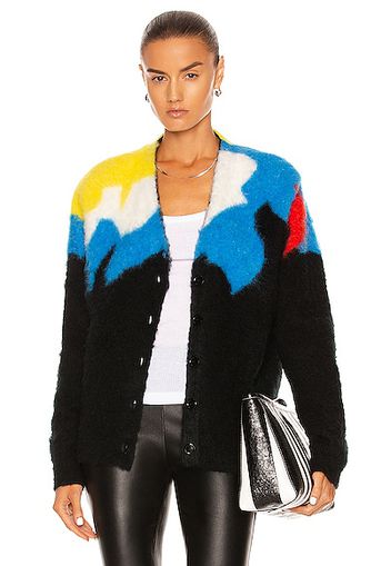 Loewe Intarsia Cardigan in Black