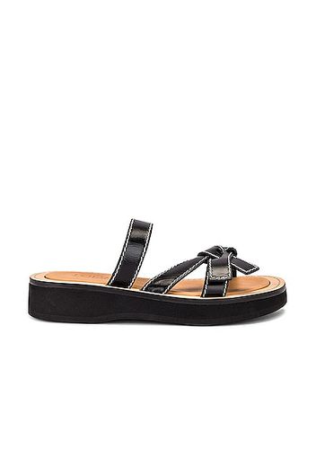 Loewe Gate Flat Sandal in Black