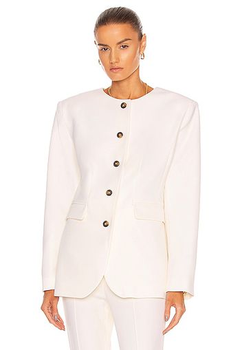 Loulou Studio Lattore Jacket in Ivory