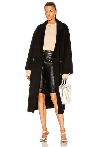 Loulou Studio Borneo Coat in Black