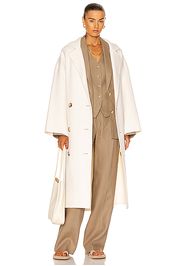 Loulou Studio Borneo Coat in Ivory