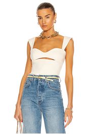 Magda Butrym Sleeveless Top in Cream