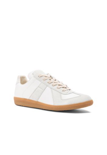 Maison Margiela Replica Calf & Lambskin Leather Sneakers in White