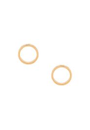 Maison Margiela Numbers Logo Circle Earrings in Metallic Gold