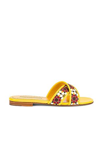 Manolo Blahnik Ifneta Sandal in Yellow