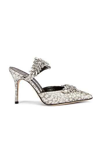 Manolo Blahnik Lurum 90 Mule in Grey