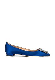 Manolo Blahnik Hangisi Flat in Blue