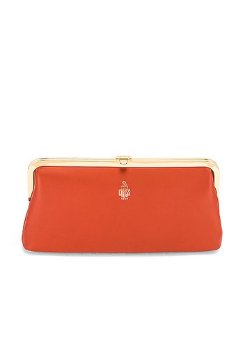 Mark Cross Susanna Frame Clutch in Orange