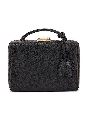 Mark Cross Small Grace Tumbled Grain Box Bag in Black