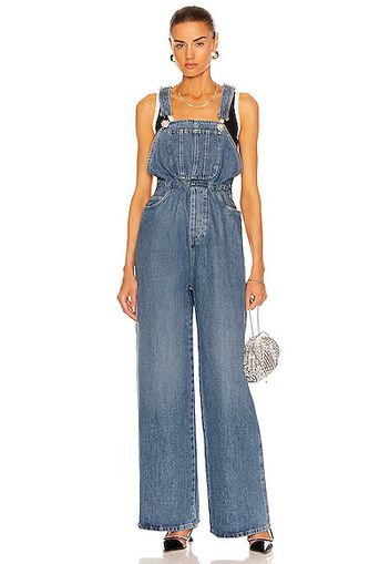 Miu Miu Denim Overalls in Blue