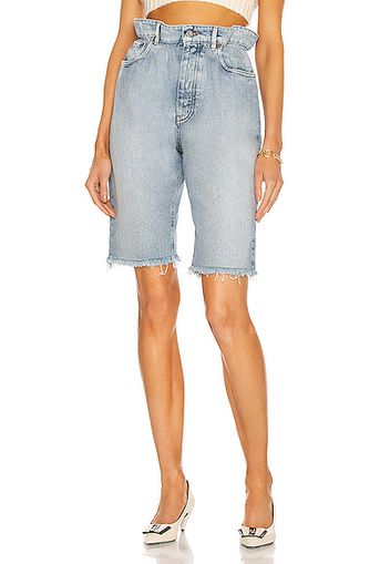 Miu Miu Iconic Denim Bermuda Short in Denim-Light