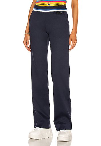 Miu Miu Lux Fleece Trouser in Navy