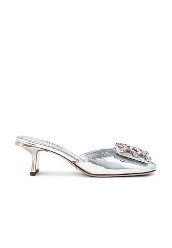 Miu Miu Metallic Sandals in Metallic Silver