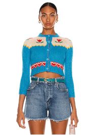 Miu Miu Mohair Cardigan in Blue