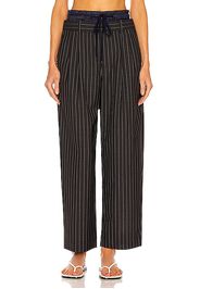 Monse Double Waistband Drawstring Trouser in Charcoal