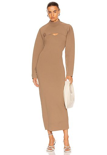 Nanushka Noa Dress in Tan