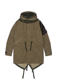 NemeN Fishtail Parka in Green