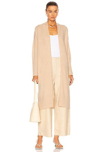 NILI LOTAN Makenna Cashmere Cardigan in Beige