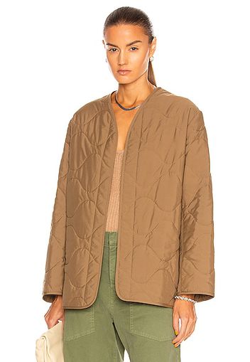 NILI LOTAN Carrin Puffer Coat in Tan