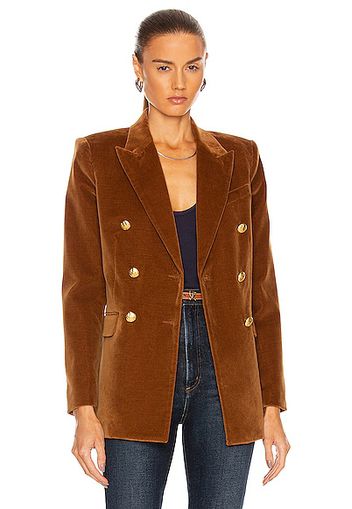 NILI LOTAN Francine Velvet Jacket in Tan