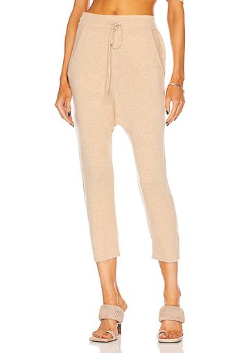 NILI LOTAN Paris Cashmere Sweatpant in Beige