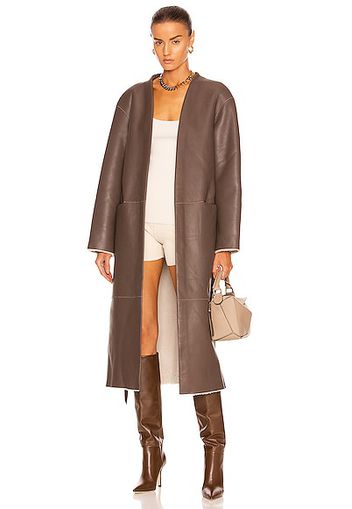 NOUR HAMMOUR York Coat in Taupe