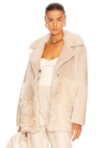 NOUR HAMMOUR Anouk Coat in Beige