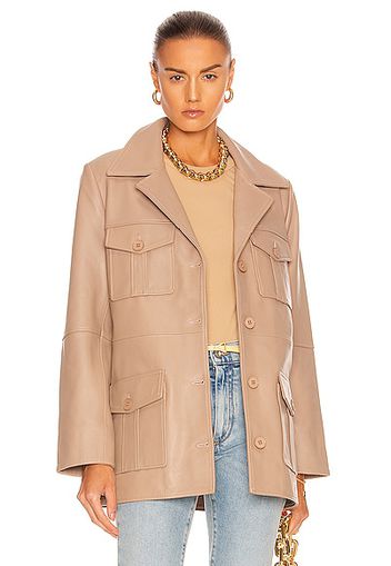 NOUR HAMMOUR Kargo Jacket in Beige