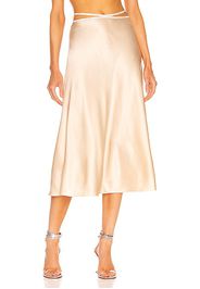 Nue Studio Silk Midi Skirt in Neutral