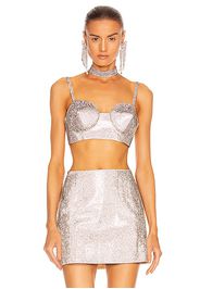 Nue Studio Jane Bullet Bra in Metallic Silver