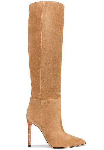 Paris Texas Suede 105 Stiletto Boot in Tan