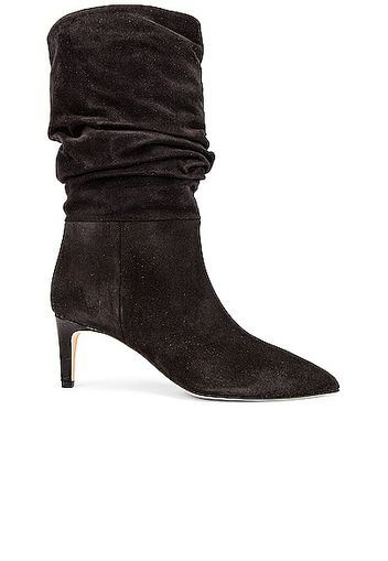 Paris Texas Suede 60 Slouchy Boot in Black