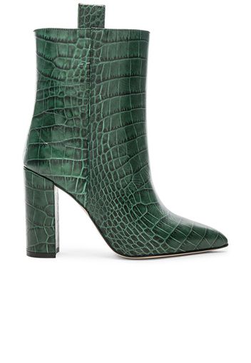 Paris Texas Croco Ankle Boot in Green