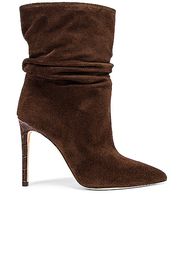 Paris Texas Suede 105 Slouchy Ankle Boot in Chocolate