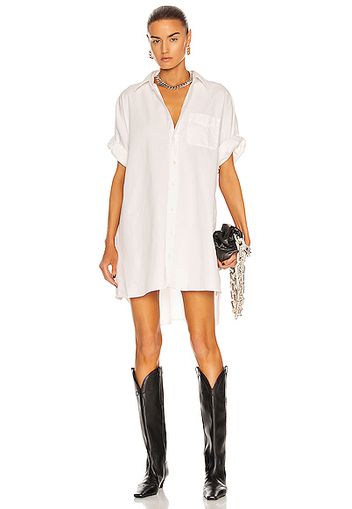 R13 Oversized Boxy Button Up Dress in White