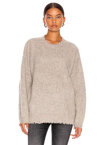 R13 Shaggy Oversized Sweater in Grey