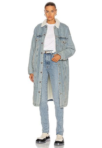 R13 Lyle Trucker Coat in Denim Light