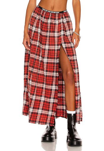 R13 FUUFF Midi Skirt in Red